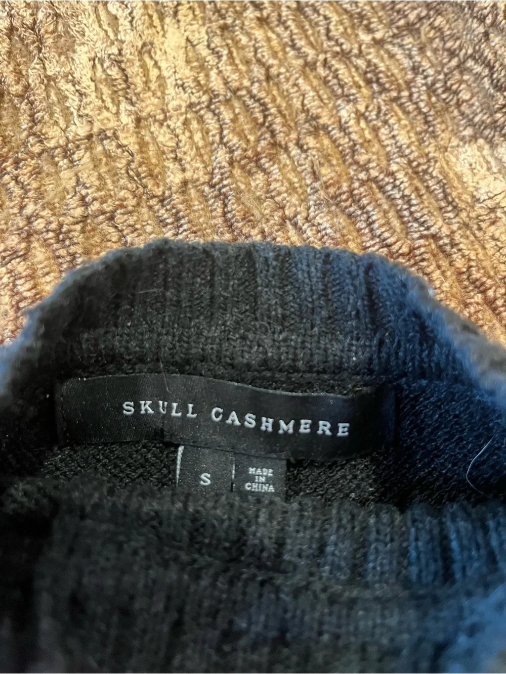 Skull Cashmere Black Knit Sweater